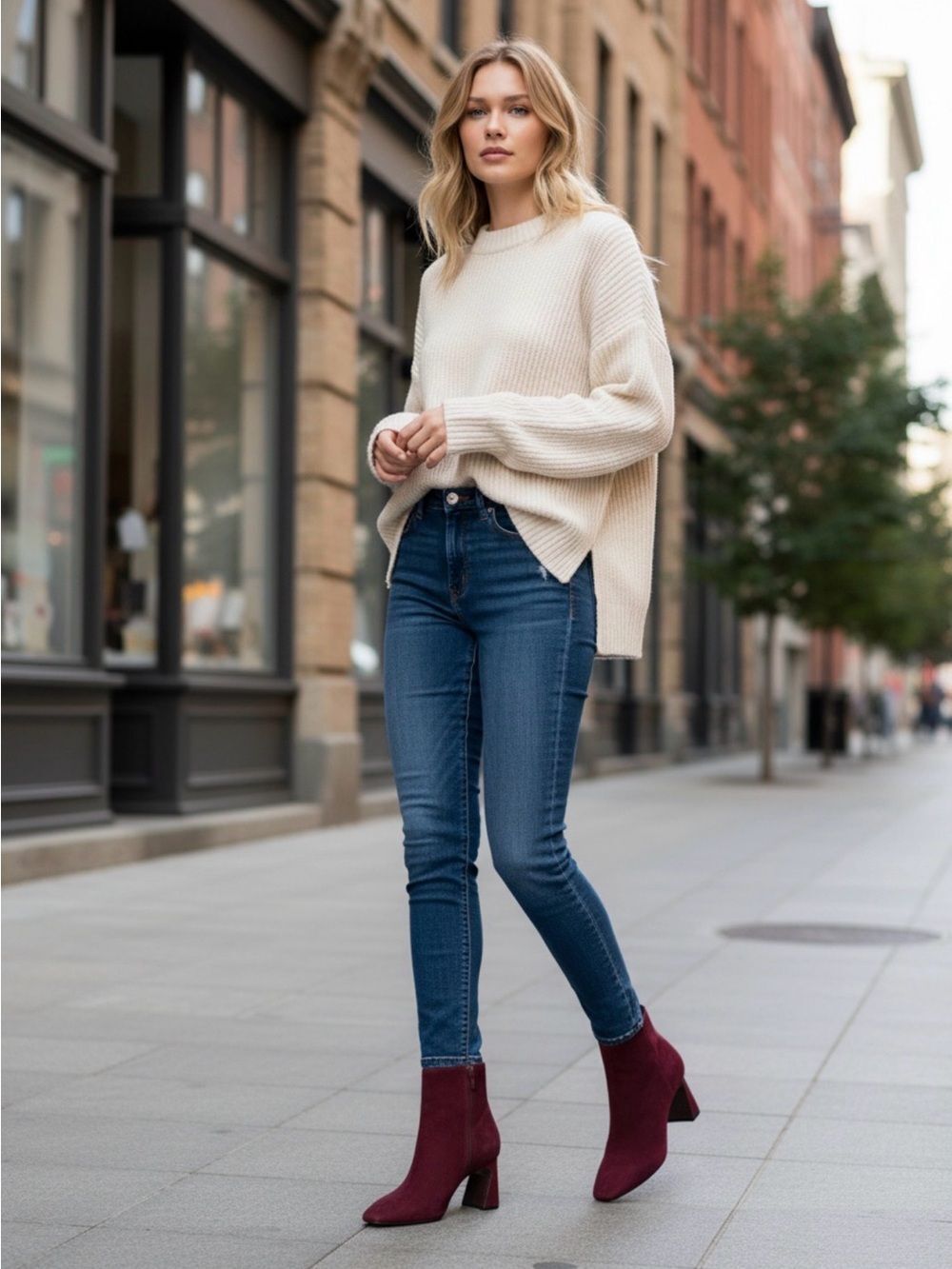 🟡 Antonio Melani ELANA Burgundy Suede Dress Booties